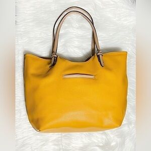Tutilo New York Mustard Colored Shoulder Tote Bag